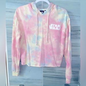 Star Wars Disney tie dye crop hoodie
